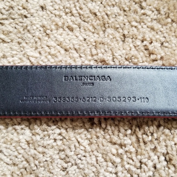 NWOT Auth Balenciaga Stud Belt Red - Picture 6 of 6